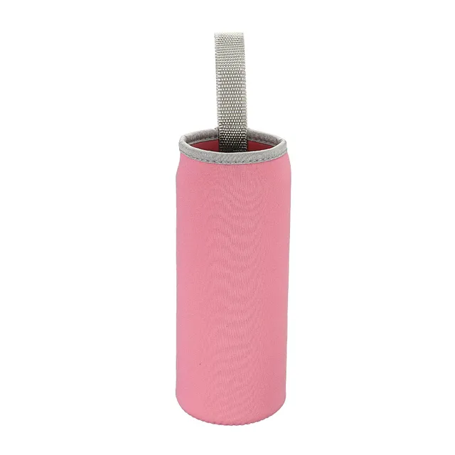 Sourcing Map Housse bouteille néoprène 500ml rose lot 2 isotherme