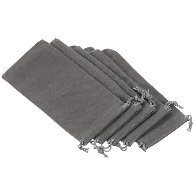 Sourcing Map Pochette Microfibre Grise 17x8 cm Lot 10 Lunettes