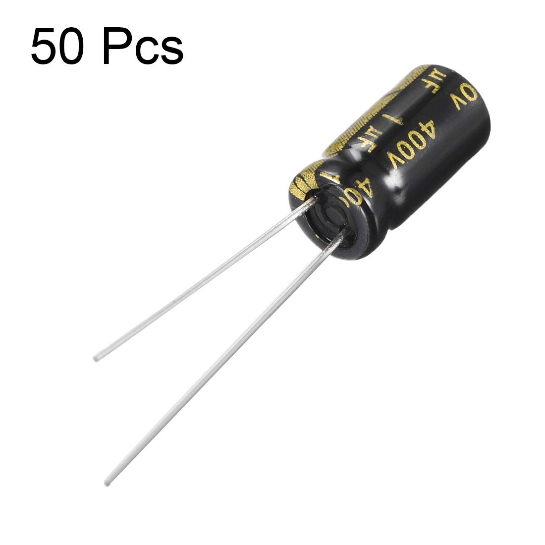 sourcing map condensateur électrolytique 1uF 400V 50 pièces 6.3x12mm