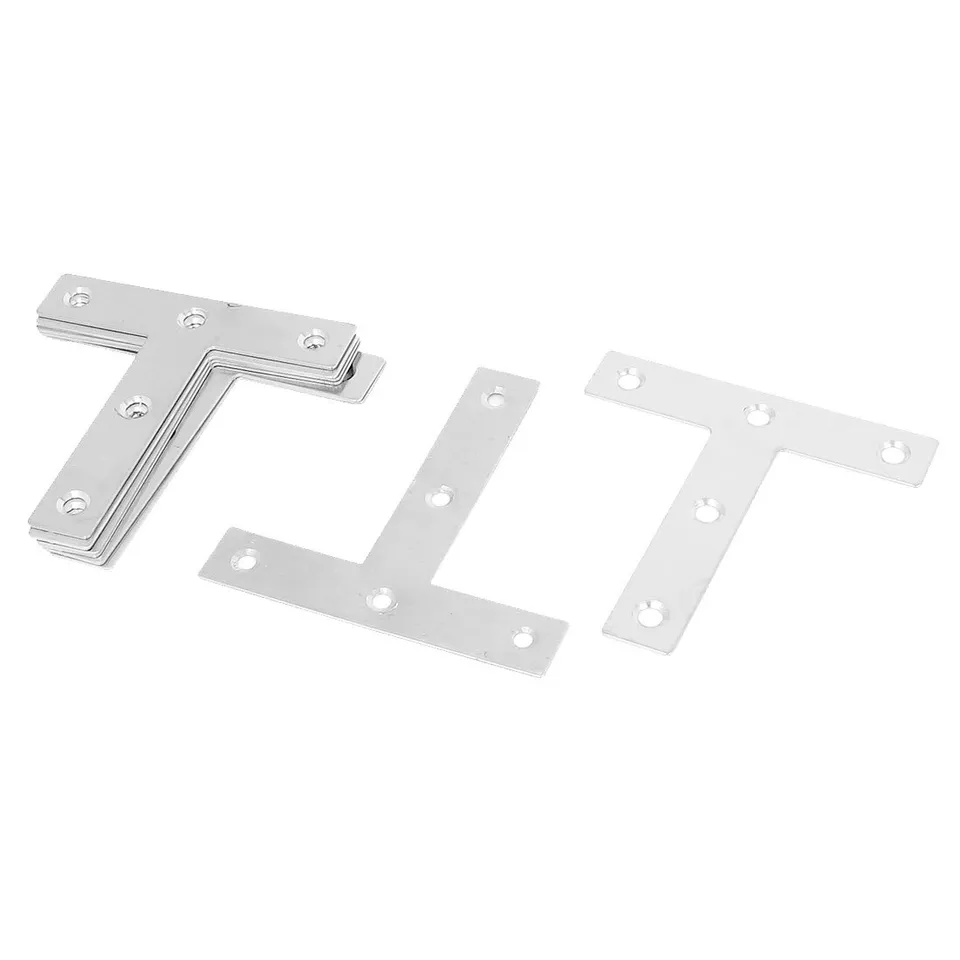 Sourcing Map plaque renfort équerre en T métal 80mm 8 pcs