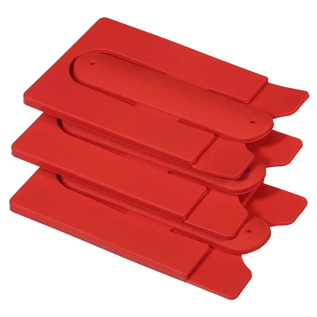 Sourcing Map Electronics porte-carte téléphone rouge lot 3 silicone