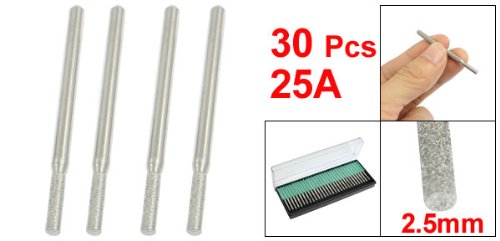 Sourcingmap 30 fraises diamant 2,5 mm cylindriques