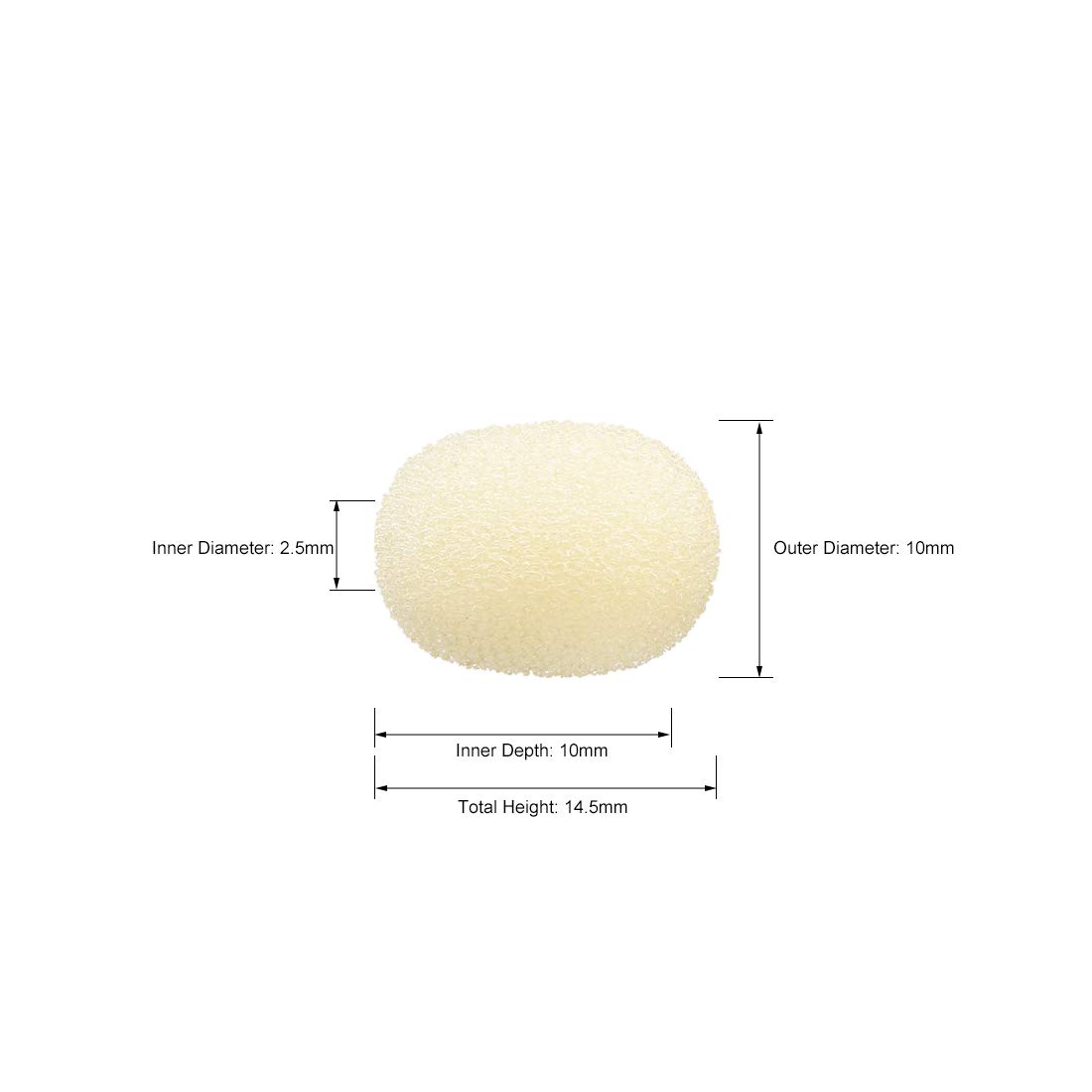 Sourcing Map Electronics bonnette micro mousse noir 20 pièces