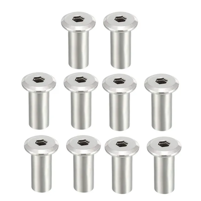 Sourcing Map écrou insertion meuble M8x20 mm 10 pcs