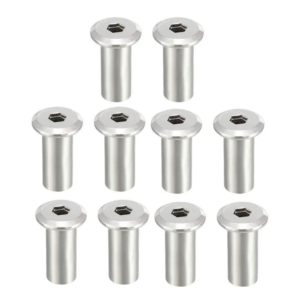 Sourcing Map écrou insertion meuble M8x20 mm 10 pcs
