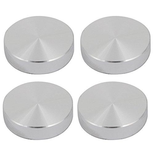 Sourcingmap disque aluminium M8 30mm argent lot 4 verre