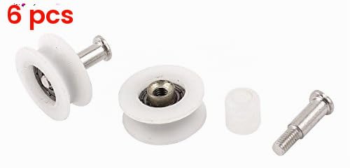 sourcing map Roulette porte coulissante 22mm lot 6