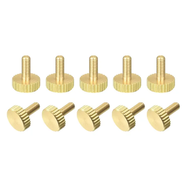 sourcing map M3x8mm vis moletée laiton lot de 10 sans outil