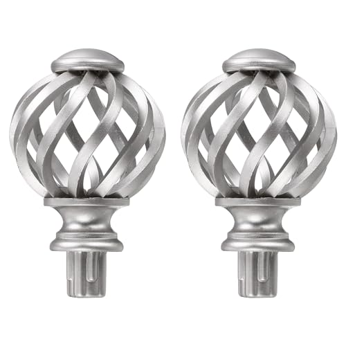 Sourcingmap Embout Tringle à Rideau Argent 19mm 2 Pièces