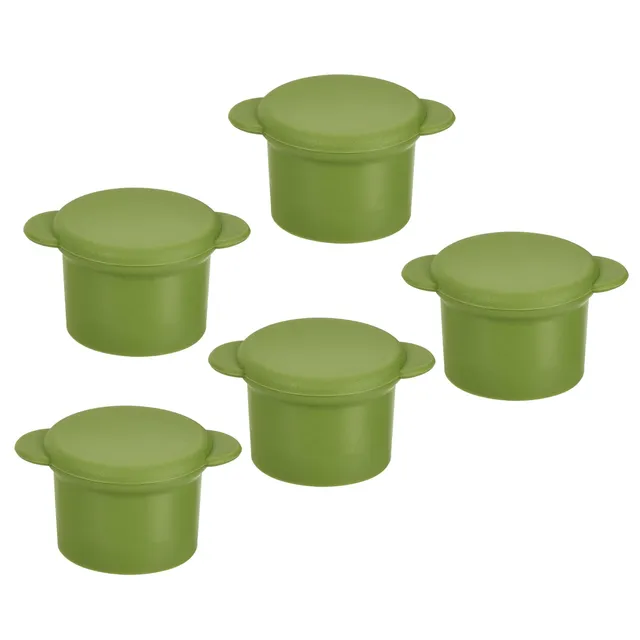 sourcing map Bouchon Bouteille Silicone Vert 27mm 5 Pièces