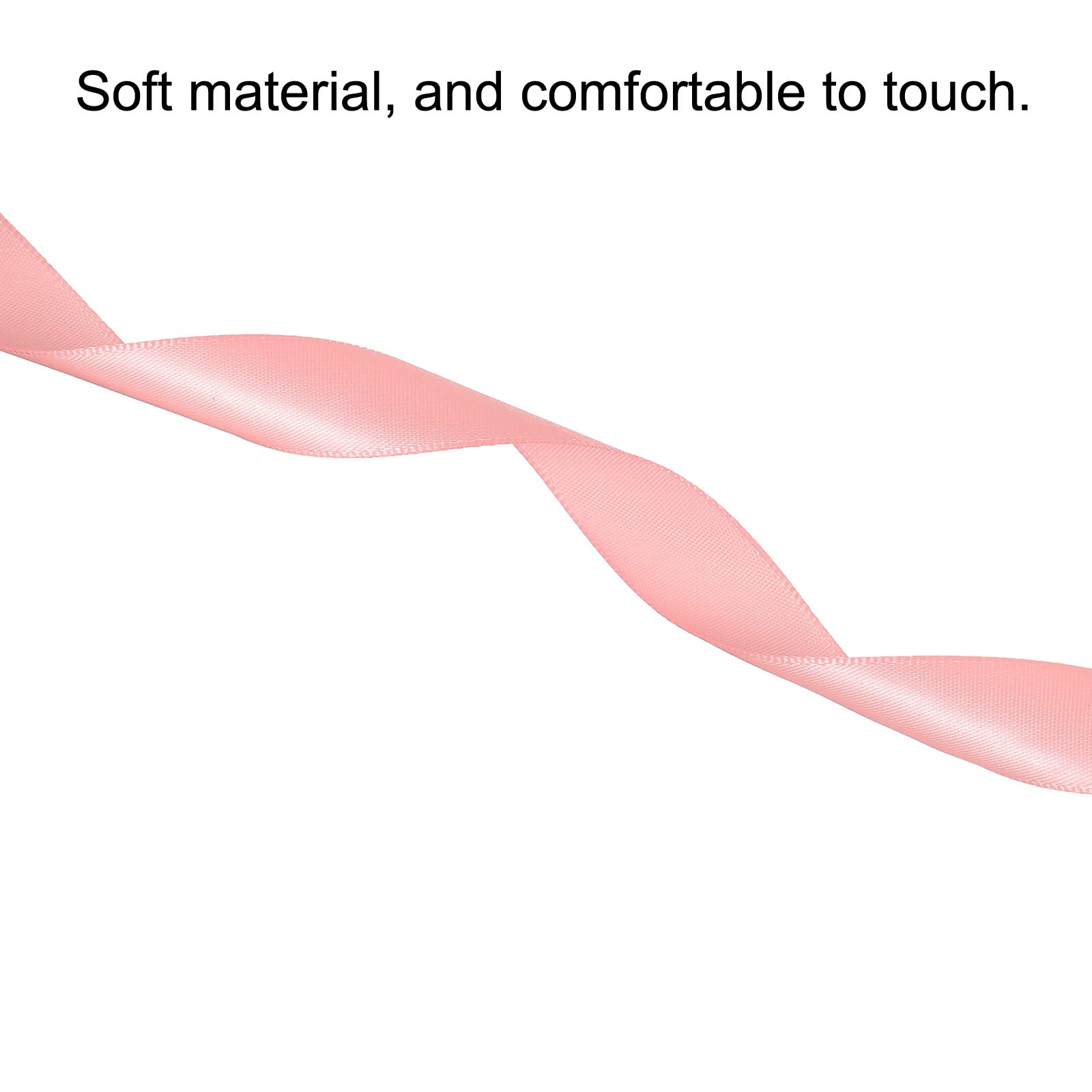 sourcing map ruban satin rose 20mm x 91,4m décoration