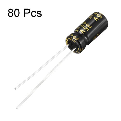 sourcing map condensateur électrolytique 47uF 35V 80 pièces 5x11mm