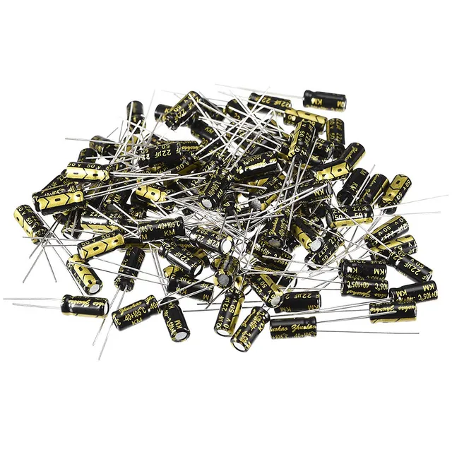 sourcing map 22uF 50V condensateur électrolytique 100pcs 105°C