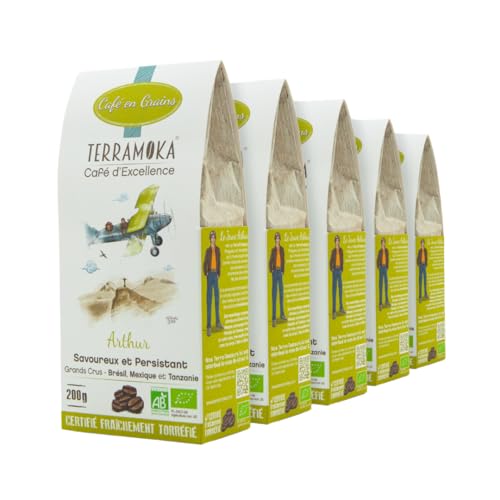 Terramoka Le jeune Arthur café en grains 1 kg bio corsé