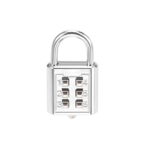 Sourcing Map Cadenas à code 3 chiffres argent anse 4mm