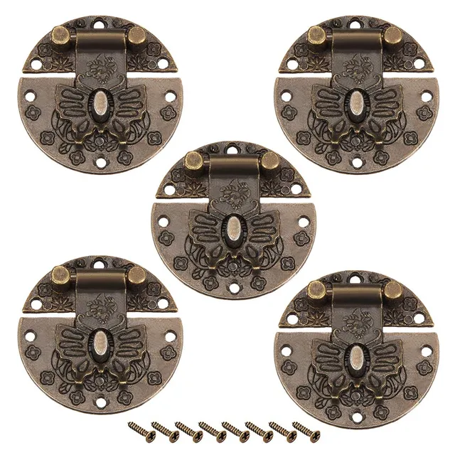 Sourcingmap Fermoir Boîte Bois 40mm Lot 5 Bronzé
