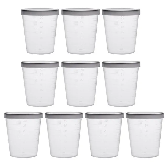sourcing map béchers gradués 30mL gobelet mesure x10 transparent