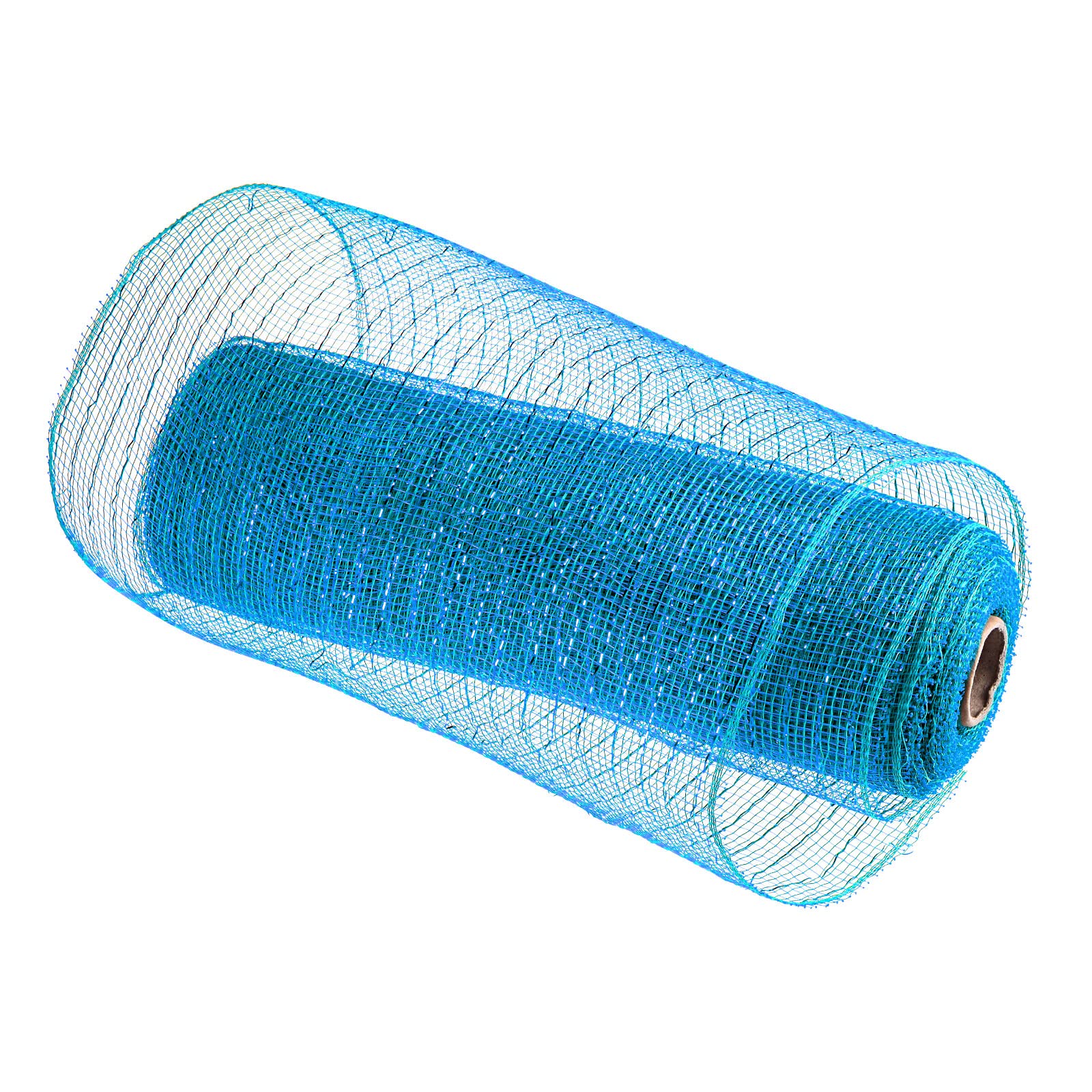 sourcing map Toile jute PP turquoise 26cm x 10 yards clinquant