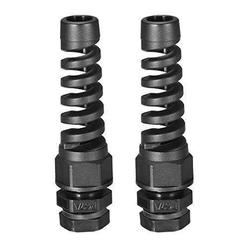 Sourcing Map Presse-étoupe PG7 nylon IP68 noir 2pcs