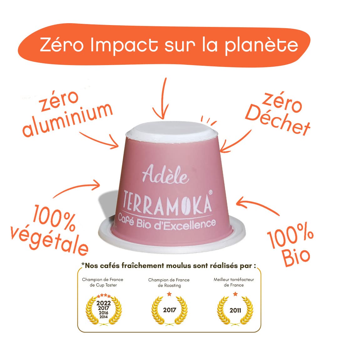 Terramoka Mademoiselle Adèle capsule café bio x60 arabica