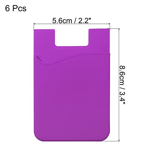 sourcing map Electronics porte-carte téléphone violet lot de 6