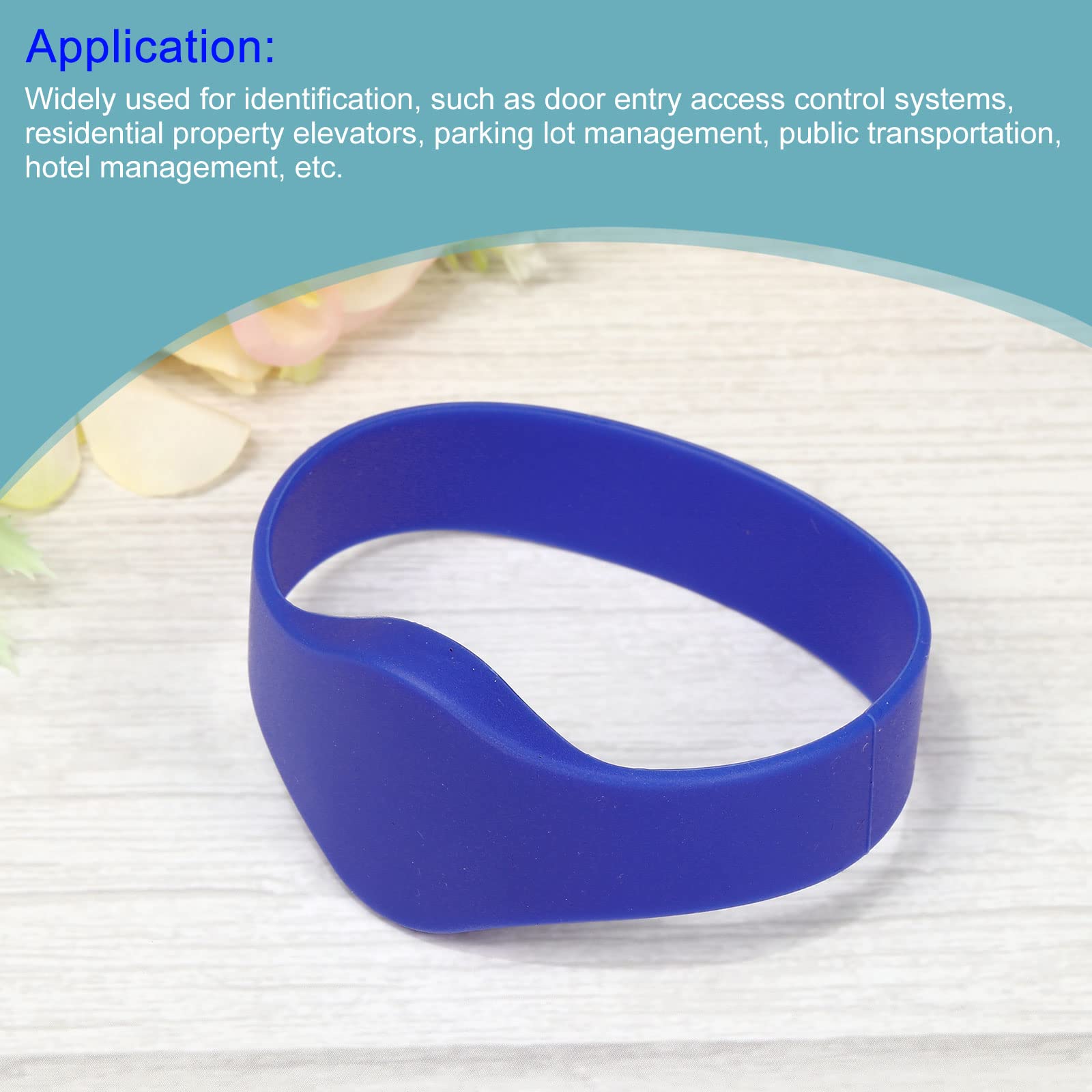 sourcing map bracelet RFID 13,56 MHz bleu lot 5