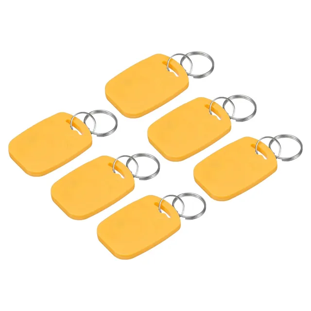 Sourcing Map double fréquence porte-clés RFID jaune lot 6