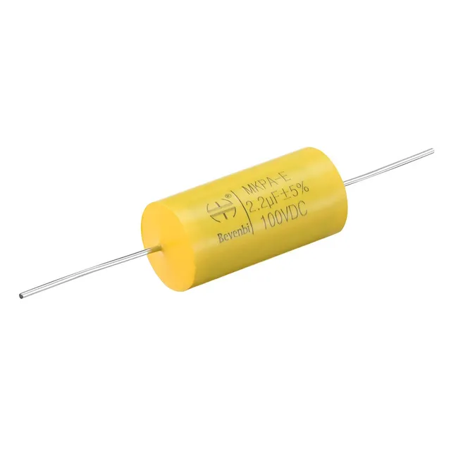 sourcing map 2.2uF 100V condensateur film axial jaune