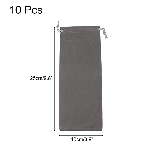 Sourcing Map 25x10cm Pochette Microfibre Gris Lot 10 Lunettes