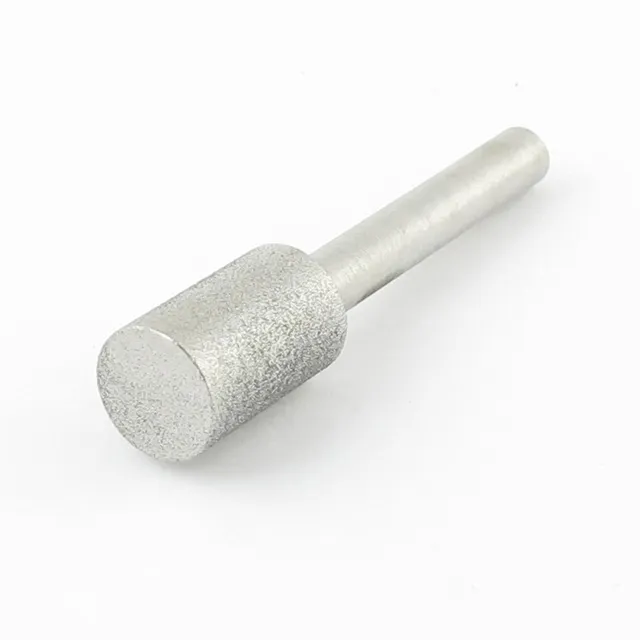 sourcing map pointe montée diamant cylindrique 6 mm tête 12
