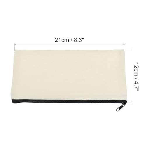 Sourcingmap Office pochette toile zip noire 21x12 cm 4 pcs