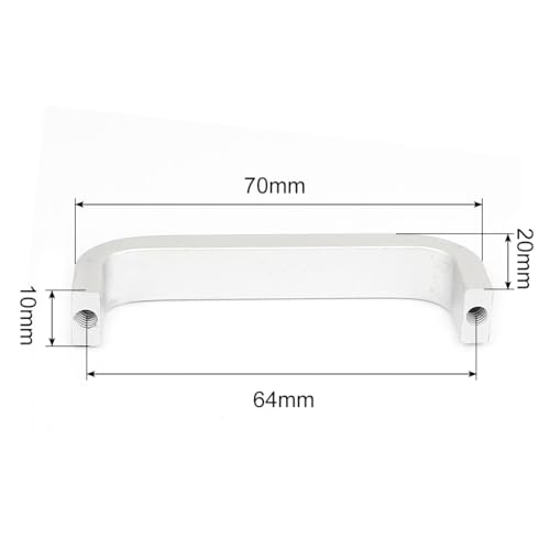 Sourcingmap Poignée Meuble Alliage Argent 70mm Lot 2