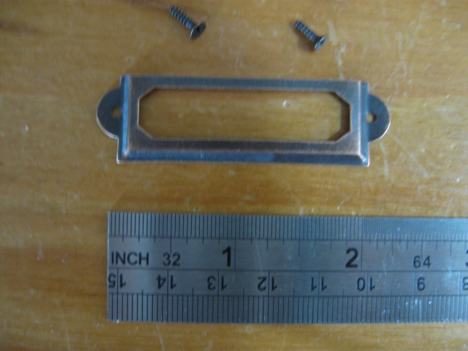 sourcingmap Porte-étiquette métal bronze 60mm lot 20