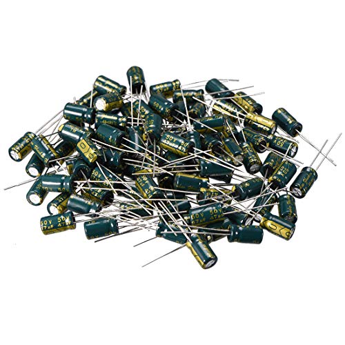 sourcing map condensateur faible ESR 47uF 50V 100 pièces 6.3x7mm