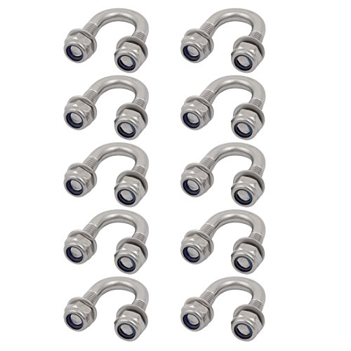 Sourcingmap Industrial boulon U M6 inox 304 tuyau 12mm 10pcs
