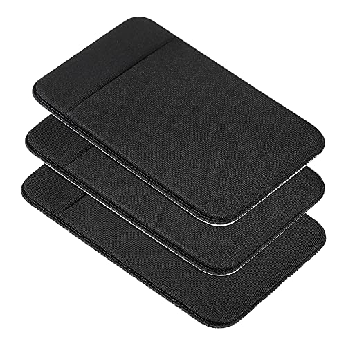 Sourcing Map Electronics porte-carte téléphone noir lot 3 spandex