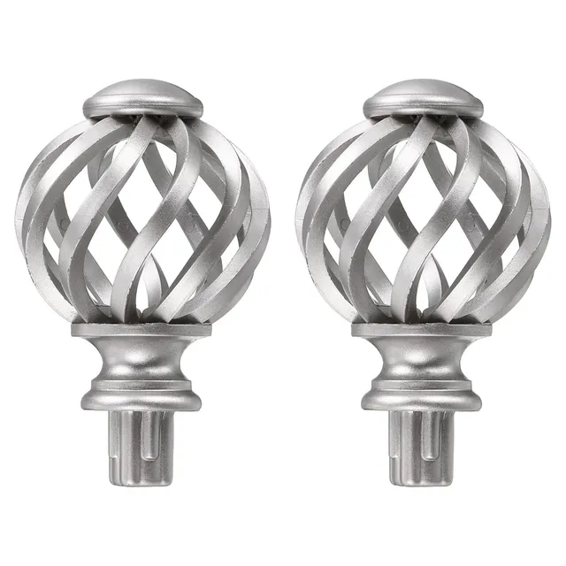Sourcingmap Embout Tringle à Rideau Argent 19mm 2 Pièces