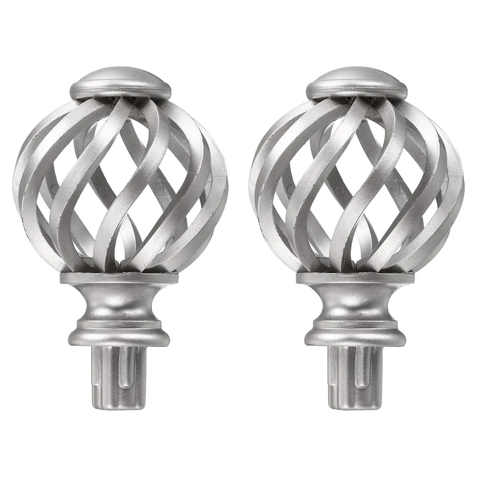 Sourcingmap Embout Tringle à Rideau Argent 19mm 2 Pièces