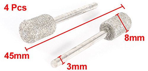 sourcingmap Industrial foret meulage diamant 3x8mm 4pcs