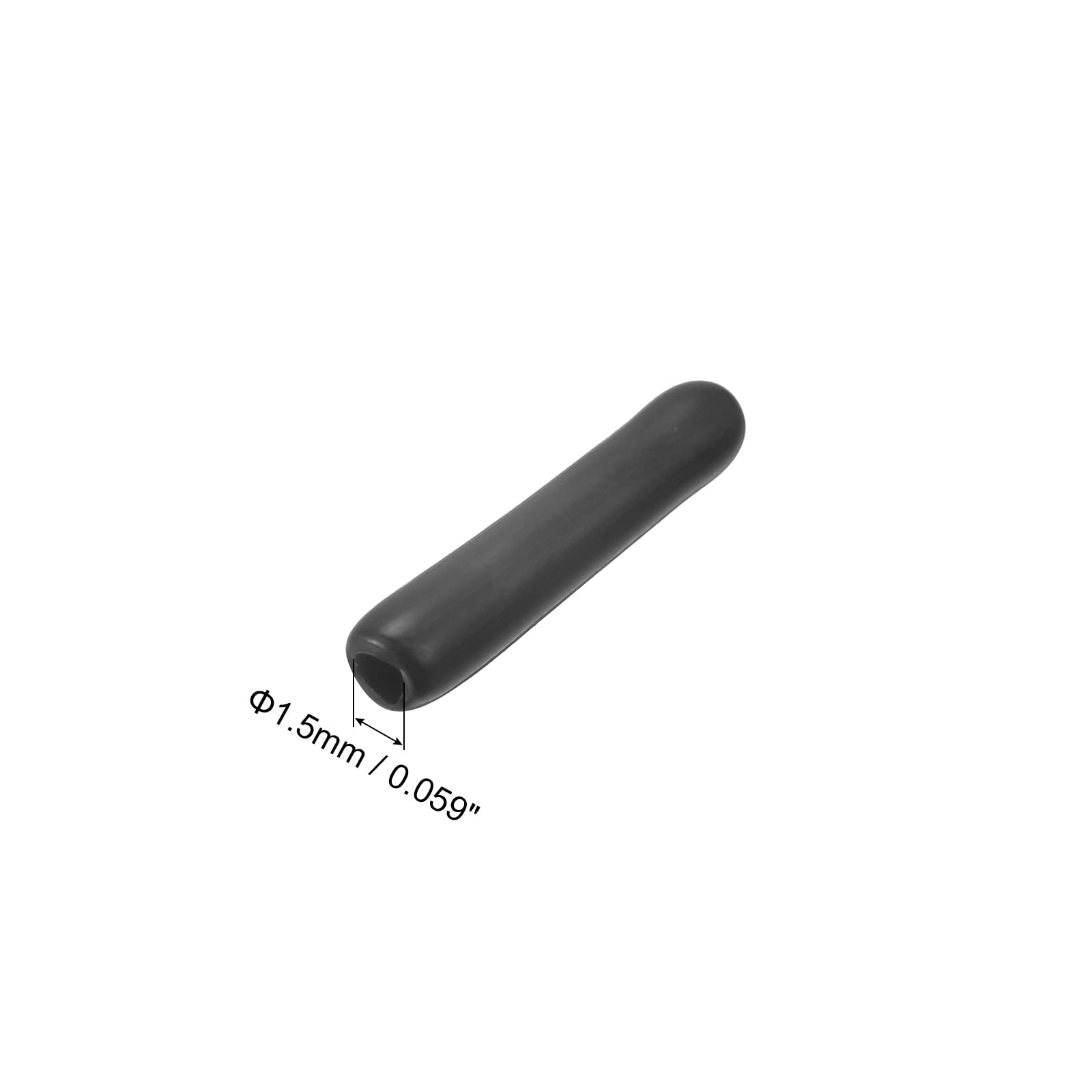 sourcing map capuchons caoutchouc noir 1,5mm lot 240