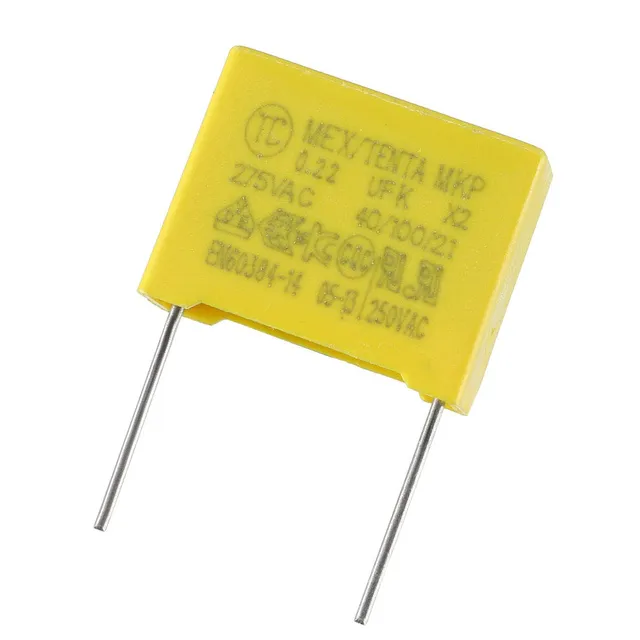 sourcing map condensateur X2 0.22uF 275V AC MKP 10 pcs jaune