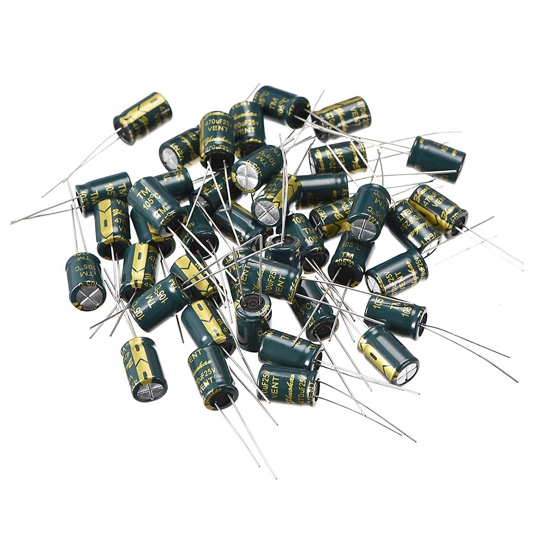Sourcingmap 470uF 25V condensateur électrolytique 40 pcs faible ESR