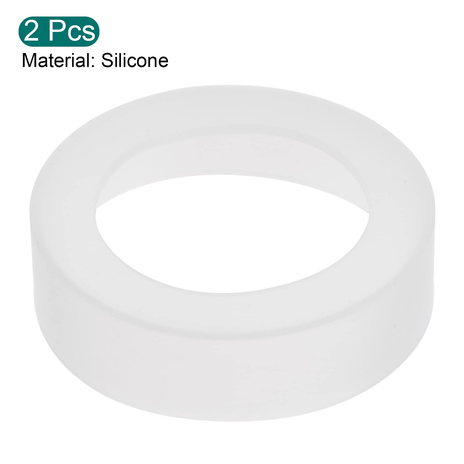 sourcing map Home Garden housse silicone 62mm blanc lot 2 antidérapant