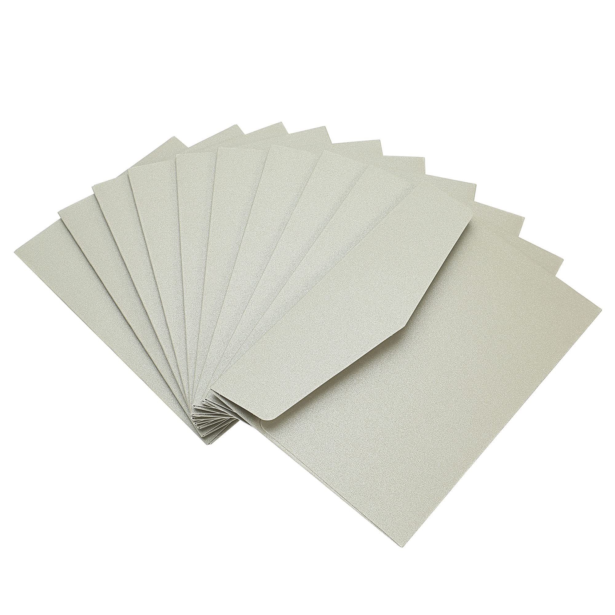 sourcing map Enveloppe 11x16 cm Argent Lot 10 Invitation