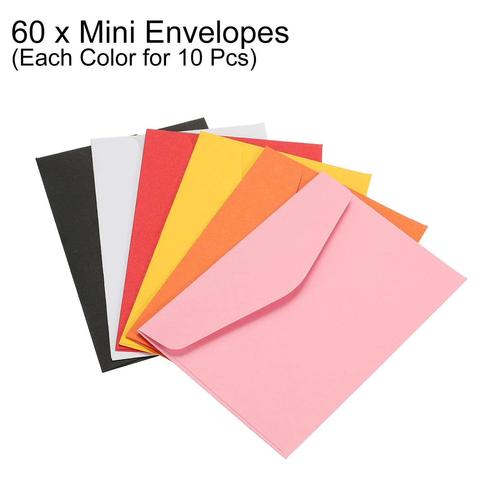Sourcing Map 60 Mini Enveloppes papier multicolore vif 8,2x11,5