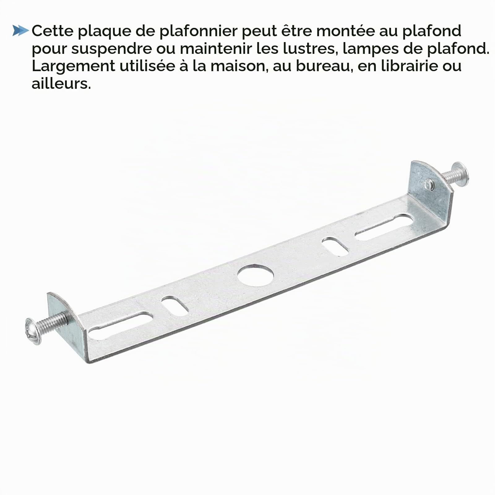 Sourcing Map 120mm platine plafonnier fer galvanisé