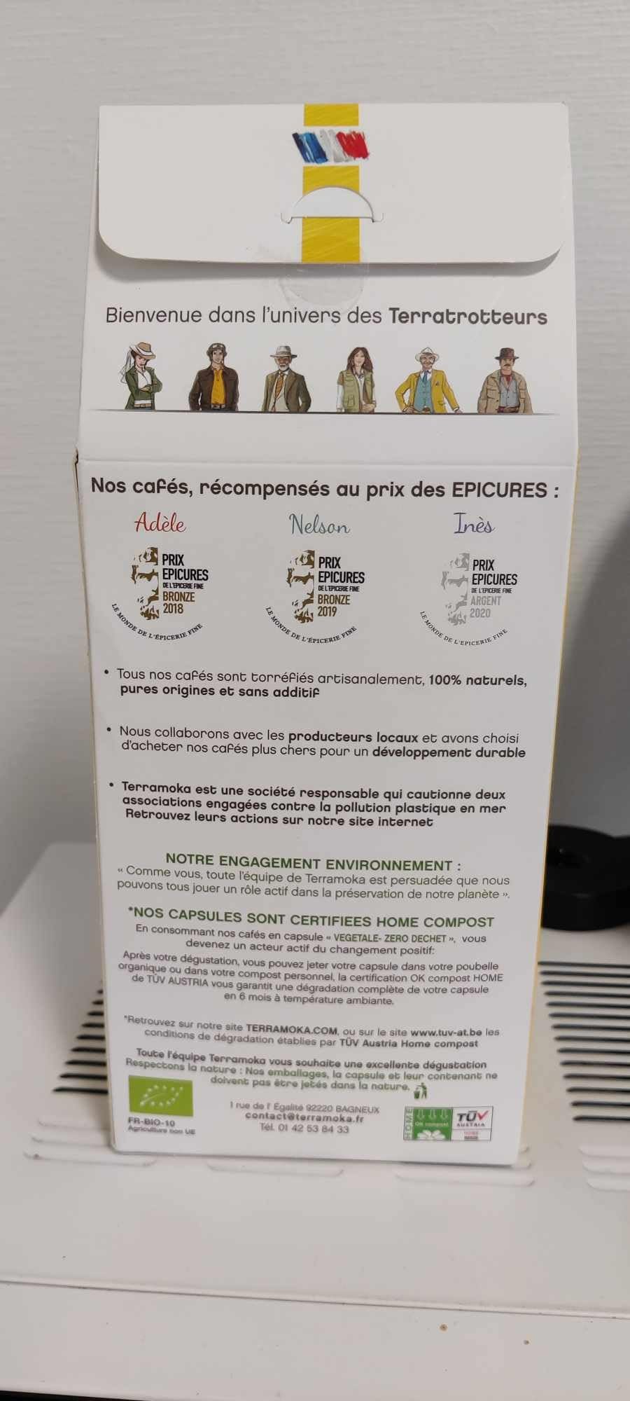 Terramoka Sir Oscar capsules café Éthiopie bio 60 fruité