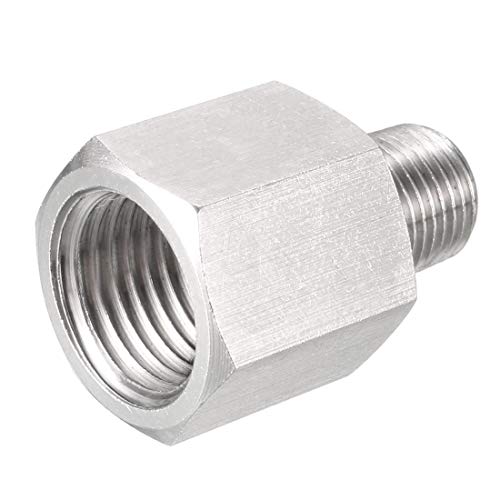 Sourcing Map Industrial Adaptateur Inox 1/8 NPT Mâle 1/4 G Femelle