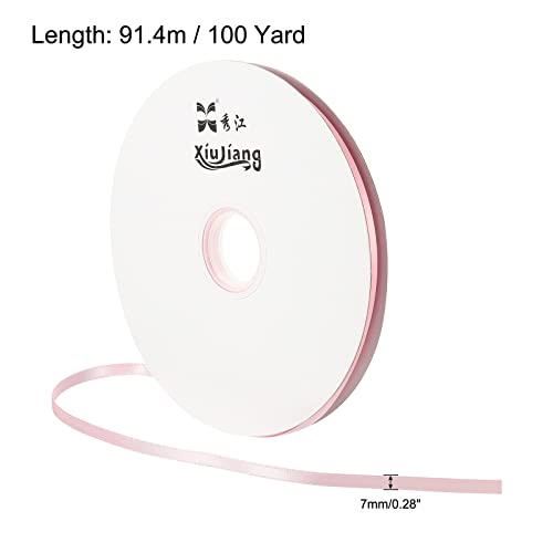 Sourcingmap Ruban Satin 7mm x 91,4m Lavande Polyester