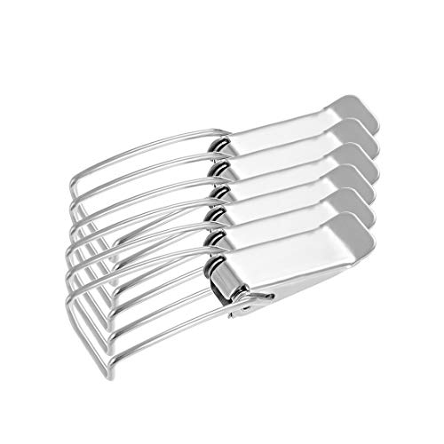 Sourcingmap Home 201 fermoir levier inox ressort lot 6